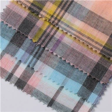 পলি ব্লেন্ড সুতা রং করা ফ্যাব্রিক