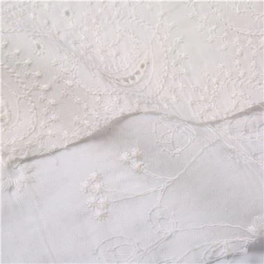 হোয়াইট কটন এমব্রয়ডারি ফ্যাব্রিক